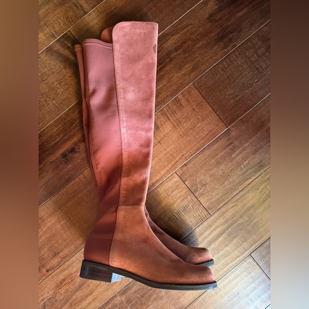 Sz 4 Stuart Weitzman 5050 Chestnut Suede Boots